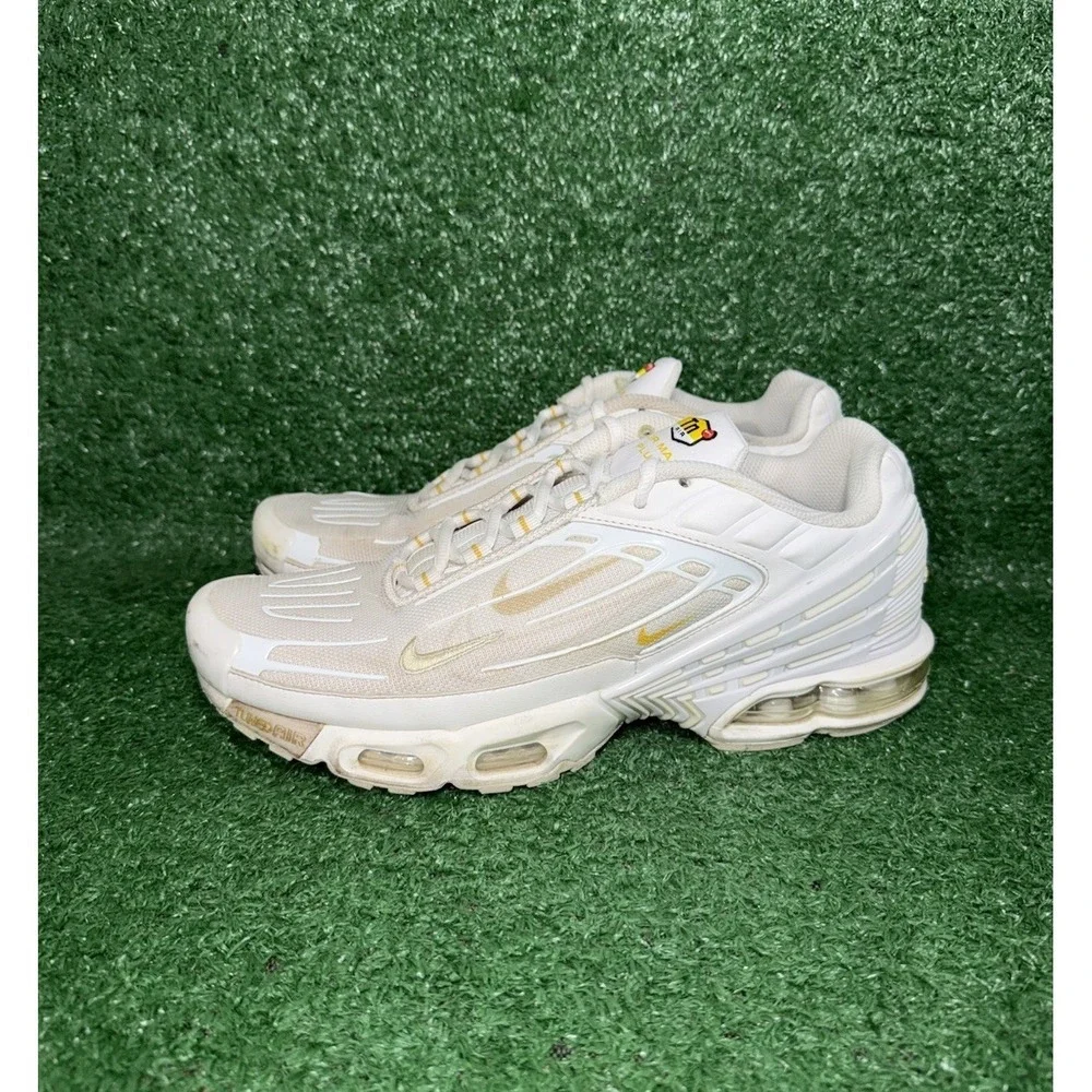 Nike Air Max Plus III‎ White Tuned Running Shoes Comfort Sneakers Mens Size 9